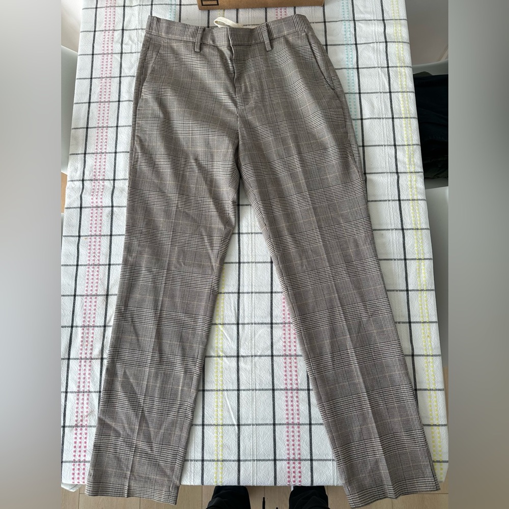 Banana Republic plaid pants.